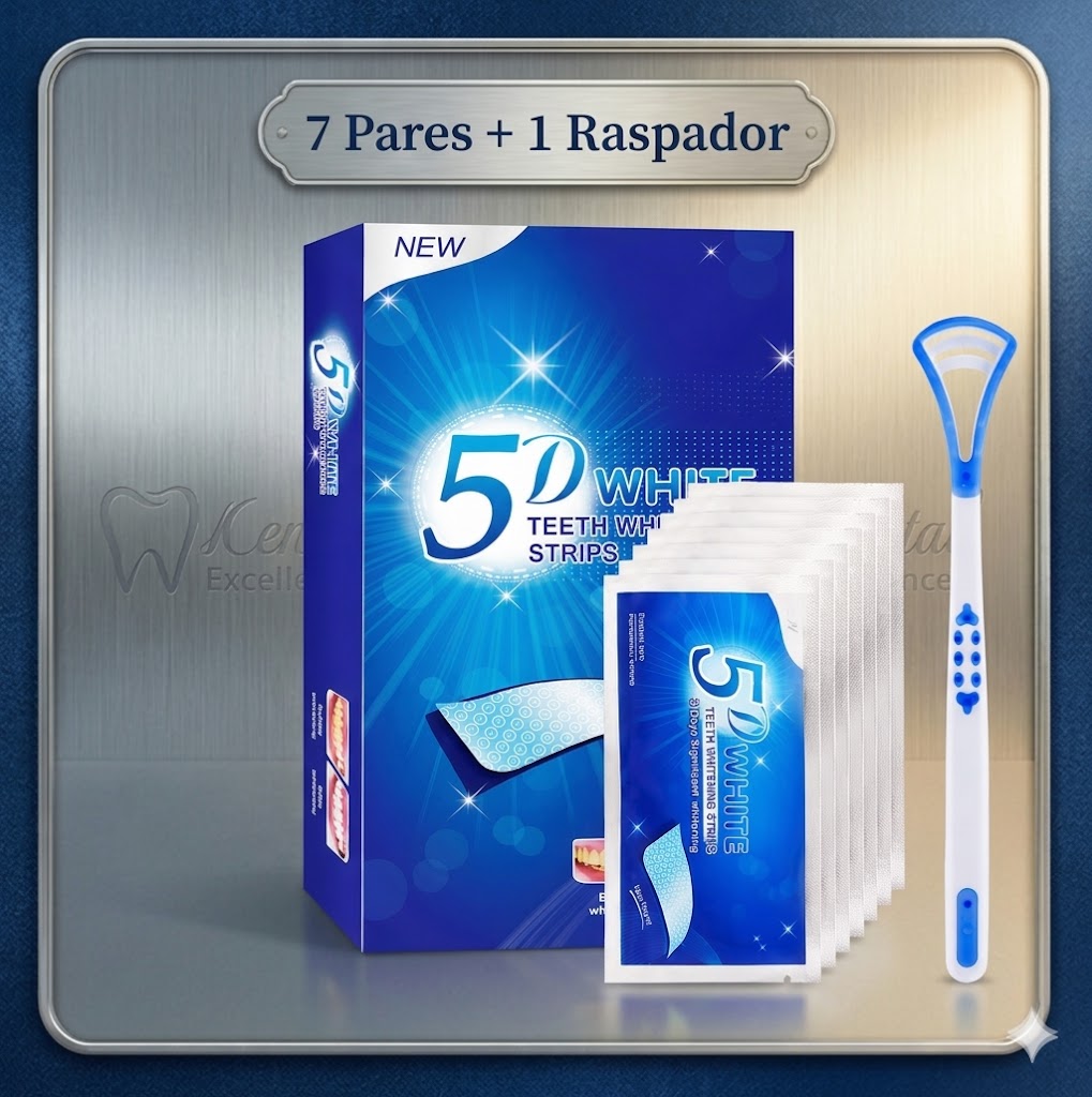 Tiras Blanqueadoras 5D White | Dientes Más Blancos Desde La Primera Aplicación